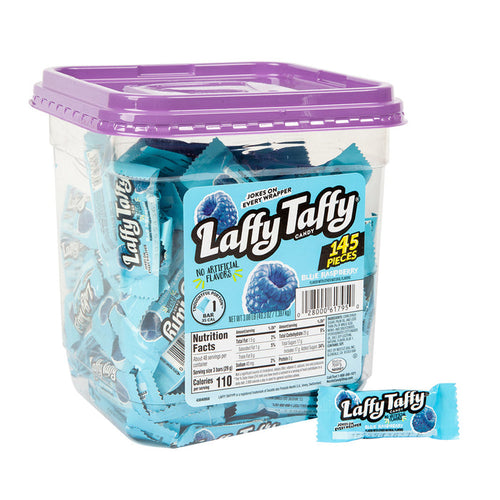 Laffy Mini Blue Raspberry Tub Taffy - 145ct