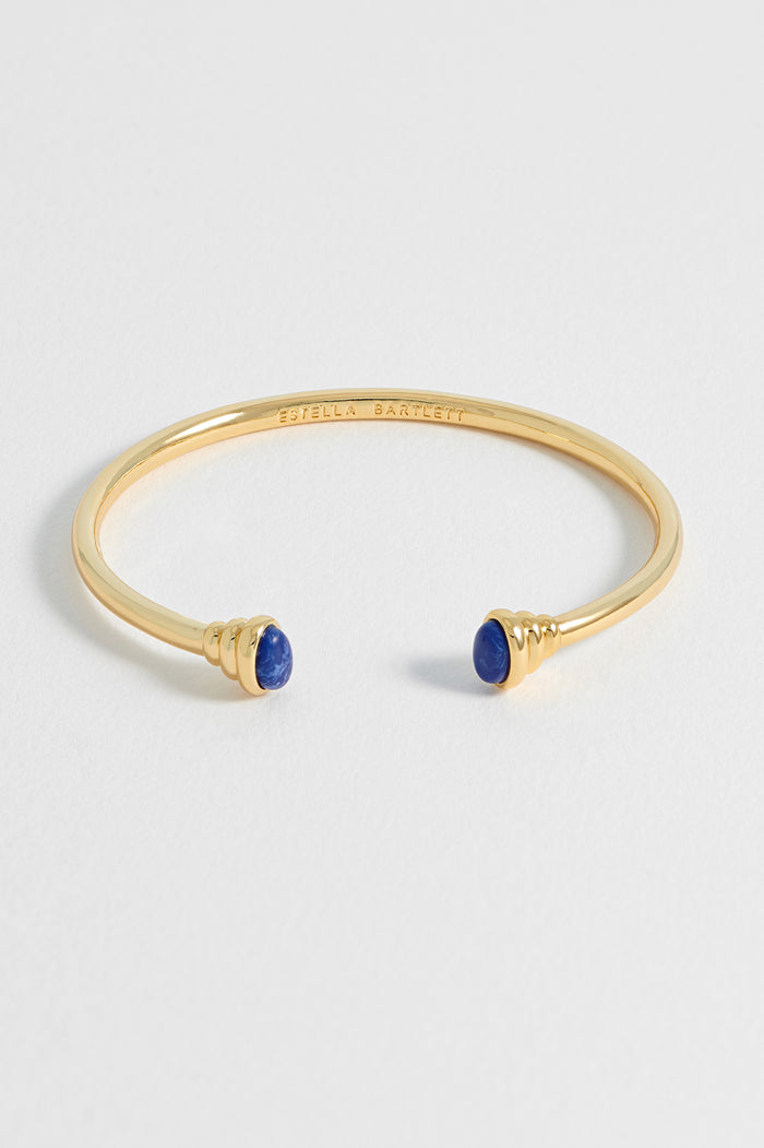 Lapis Lazuli Cabochon Open Bangle