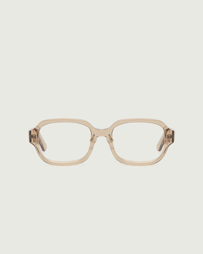 Sesame::Lark Eyeglasses rectangle brown acetate front