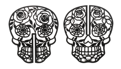 Laser Cut Skull 8"h (3 colors)