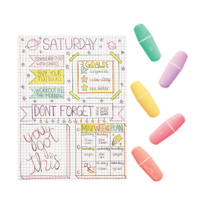 OOLY Le Bonbon Patisserie Pastel Highlighters in use