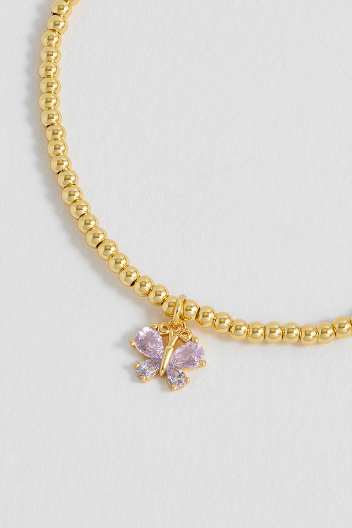 Lilac CZ Butterfly Sienna Bracelet