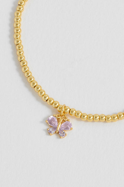 Lilac CZ Butterfly Sienna Bracelet