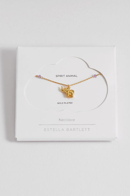 Lilac Elephant Necklace