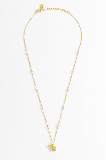 Lilac Elephant Necklace