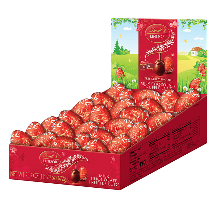 Lindt Lindor Milk Chocolate Candy Eggs - 24 Count 0.99 OZ