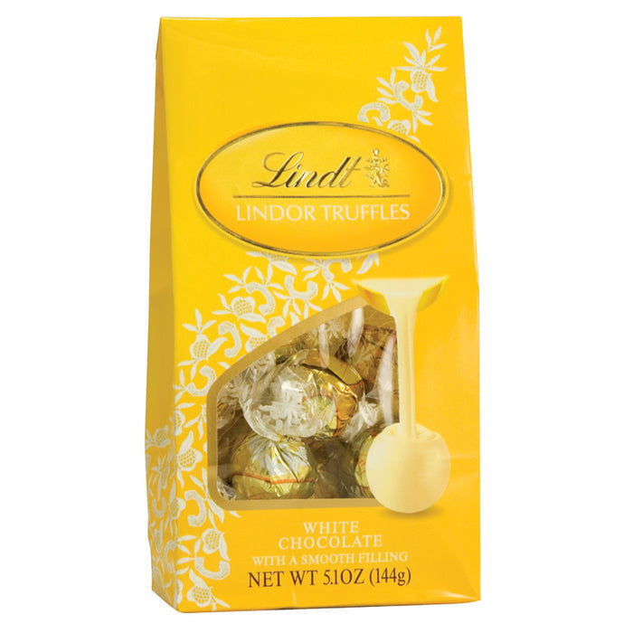 Lindt Lindor White Chocolate Truffle Candy Bag - 6 Count