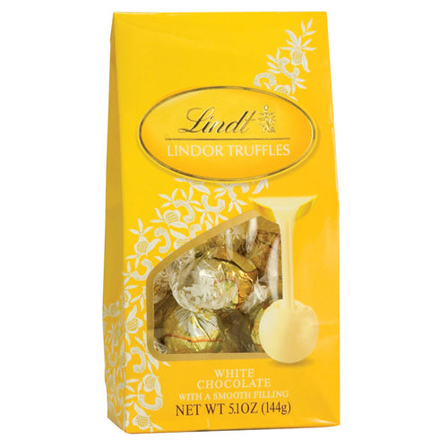 Lindt Lindor White Chocolate Truffle Candy Bag - 6 Count