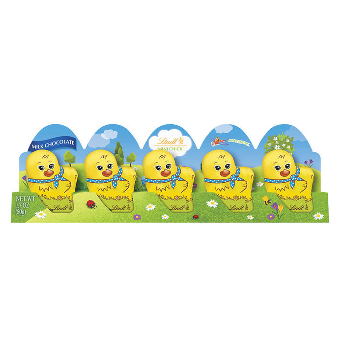 Lindt Mini Foiled Chocolate Chicks Candy - 12 Count