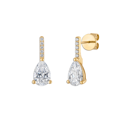 Linea Pave Pear Stud