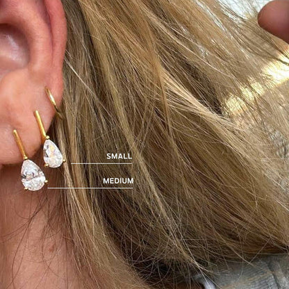 yellow gold / medium / pair