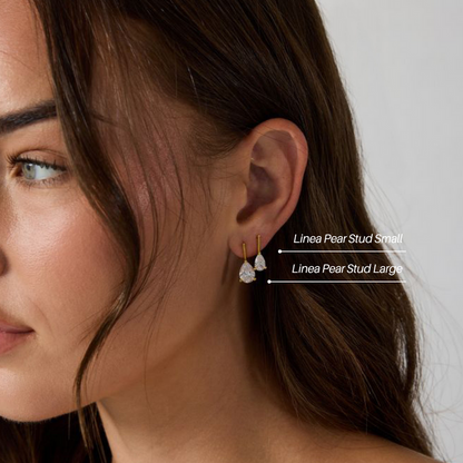 Linea Pear Stud