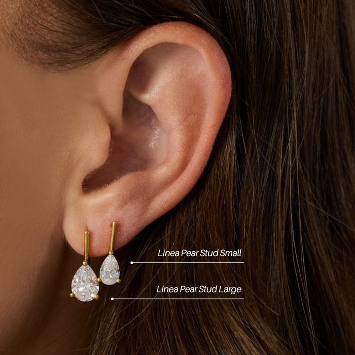 Linea Pear Stud
