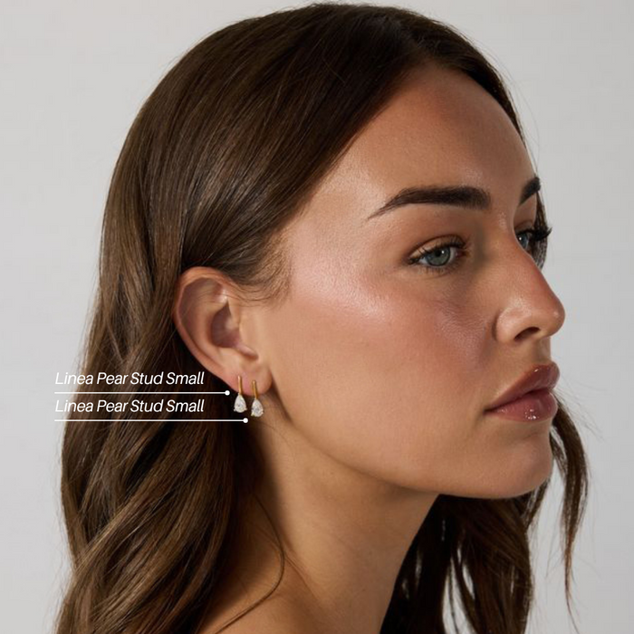 Linea Pear Stud