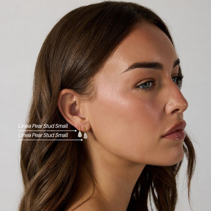 Linea Pear Stud