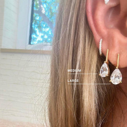 Linea Pear Stud