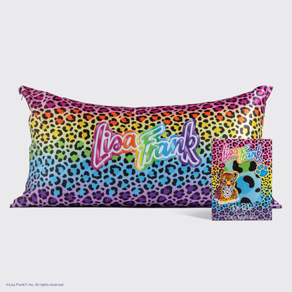 Lisa Frank x Kitsch Rainbow Leopard Satin Pillowcase — King — hero