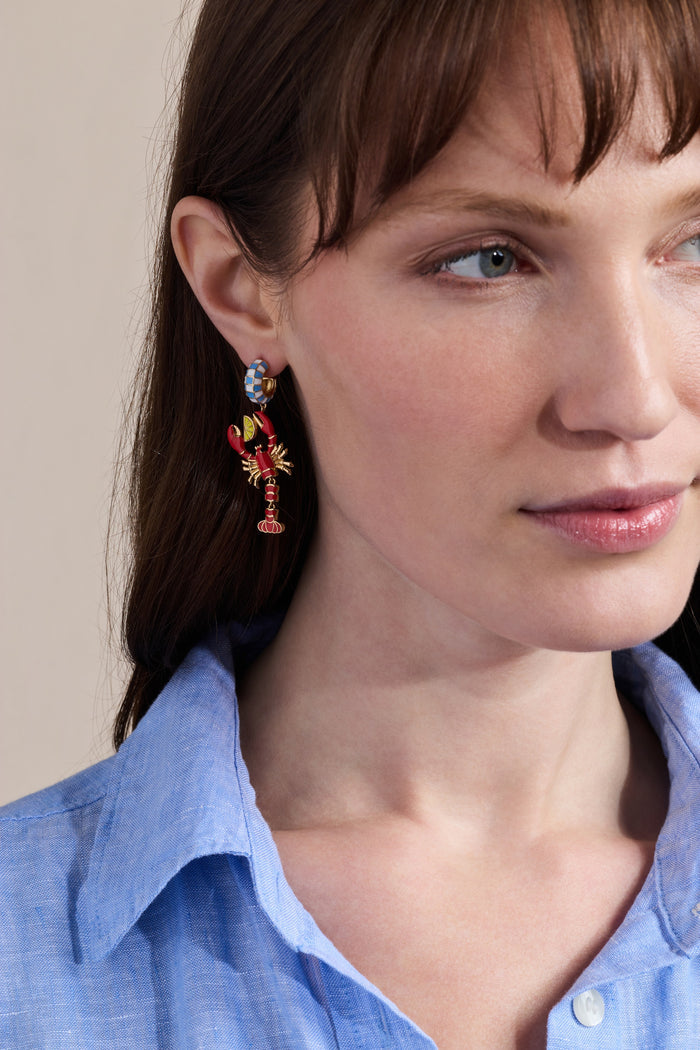 Lobster Boil Statement Earring