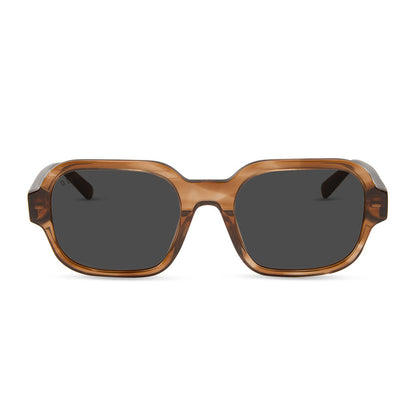 aspyn ovard x diff eyewear featuring the lola square prescription sunglasses with a tortoise frame front view