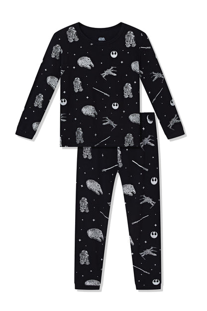Long Sleeve Pajamas in STAR WARS™ print on a white background