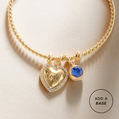 Love Pave Heart Interchangeable Charm