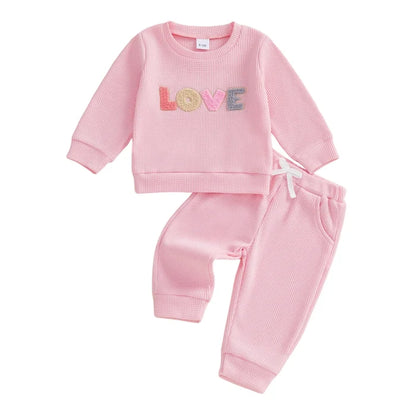 LOVE Waffle Knit Outfit