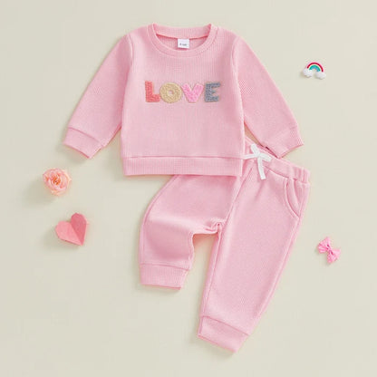 LOVE Waffle Knit Outfit