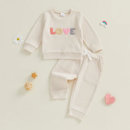 LOVE Waffle Knit Outfit