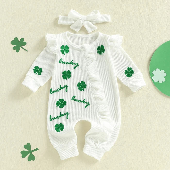LUCKY Ruffle Waffle Knit Jumpsuit