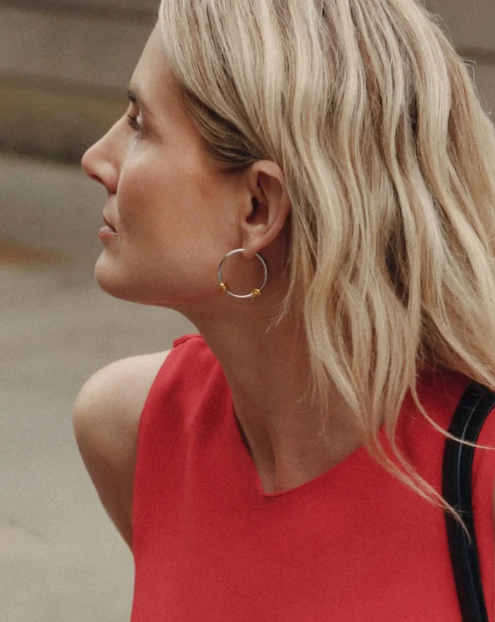 Lucy Williams Medium Knot Hoop Earrings | Mixed Metal Earrings Missoma