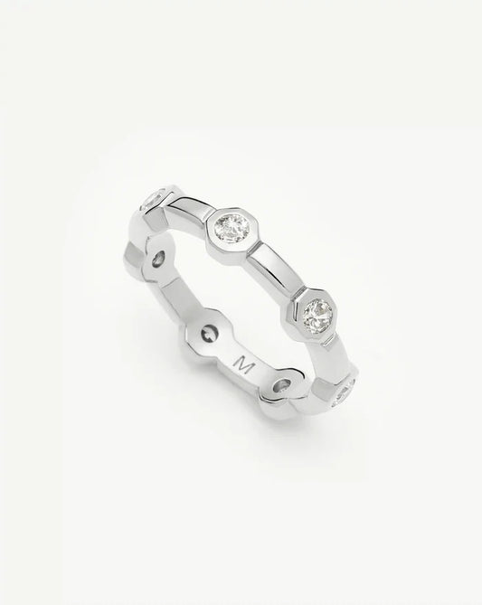 Lucy Williams Stackable Tennis Ring | Silver Plated Rings Missoma