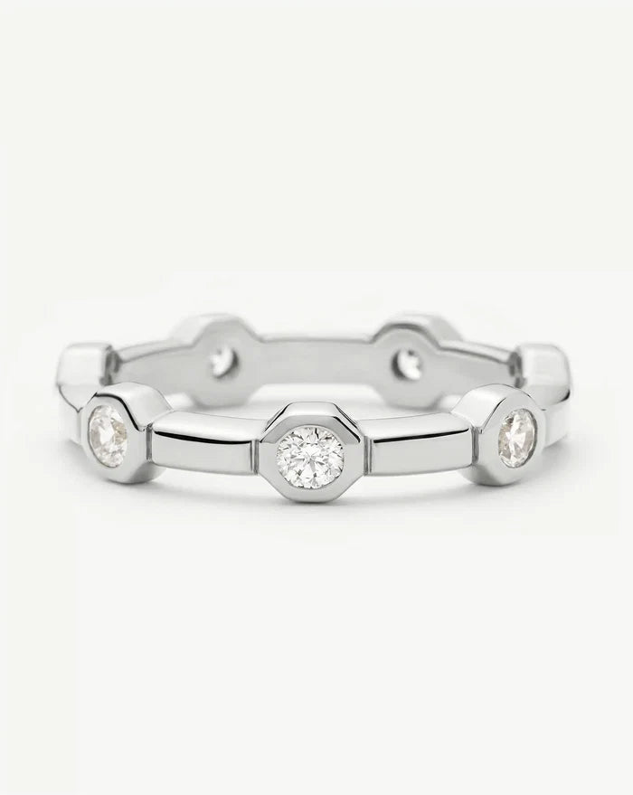 Lucy Williams Stackable Tennis Ring | Silver Plated Rings Missoma