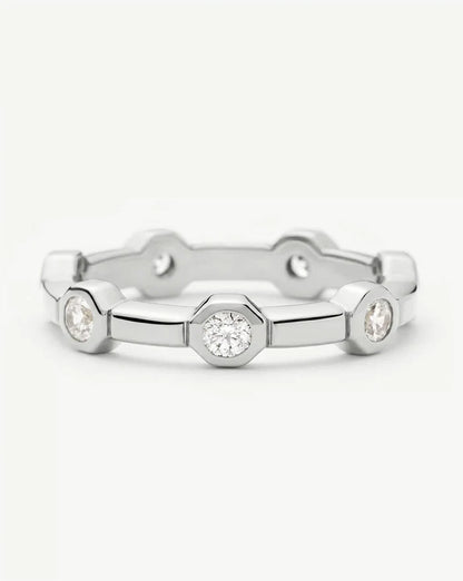 Lucy Williams Stackable Tennis Ring | Silver Plated Rings Missoma