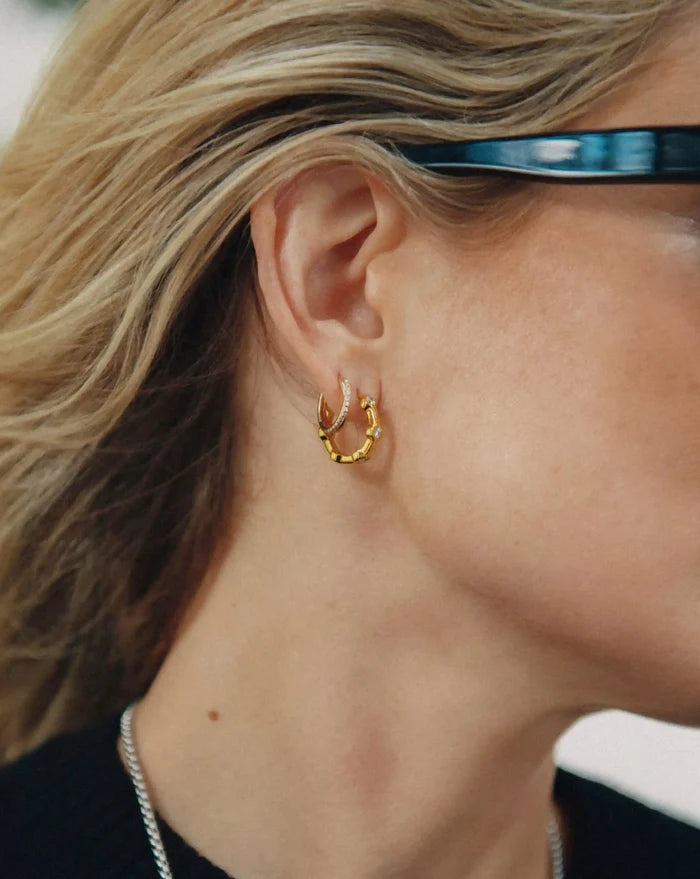 Lucy Williams Tennis Small Hoop Earrings | 18k Gold Plated Earrings Missoma
