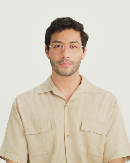 lifestyle-White-Gold::men Magnus Eyeglasses pilot gold metal