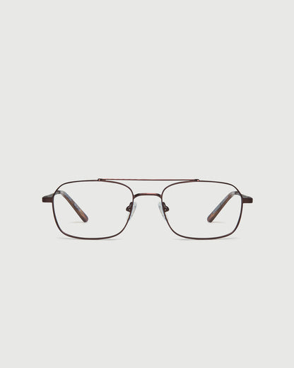 Bronze::Magnus Eyeglasses pilot brown metal front