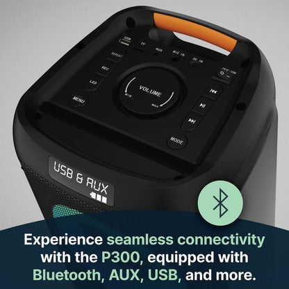 Majority P300 Bluetooth Megasound Party Speaker - Black Majority Speaker Euronics Ireland