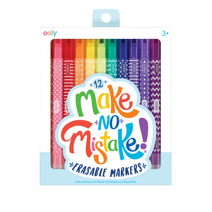 Front of packaging of OOLY Make No Mistake! Erasable Markers
