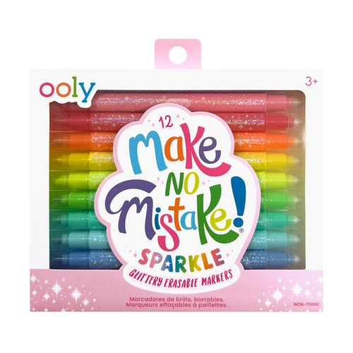 Make No Mistake! Sparkle Glittery Erasable Markers - Set of 12