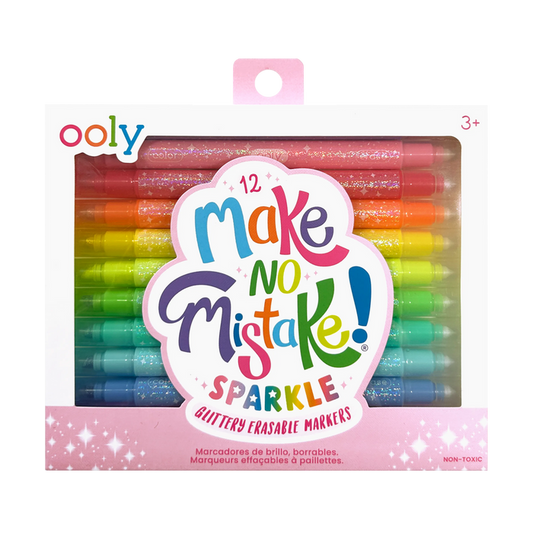 Make No Mistake! Sparkle Glittery Erasable Markers - Set of 12
