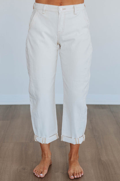 Mallorie Risen Jeans - Ivory