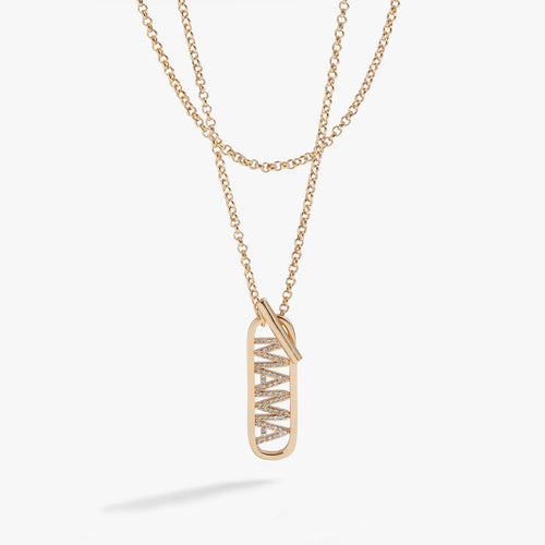 Mama Toggle Pendant Necklace