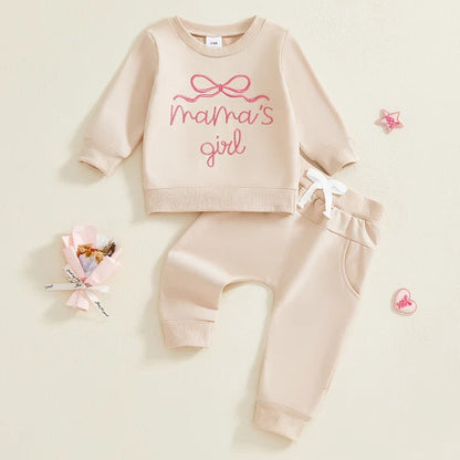 MAMA'S GIRL Creme Joggers Outfit