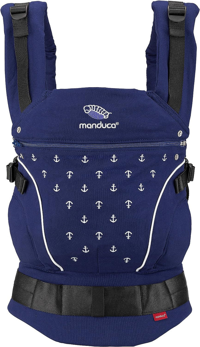 Manduca First Limited Edition Baby Carrier 100% Organic Cotton Blue Anchors