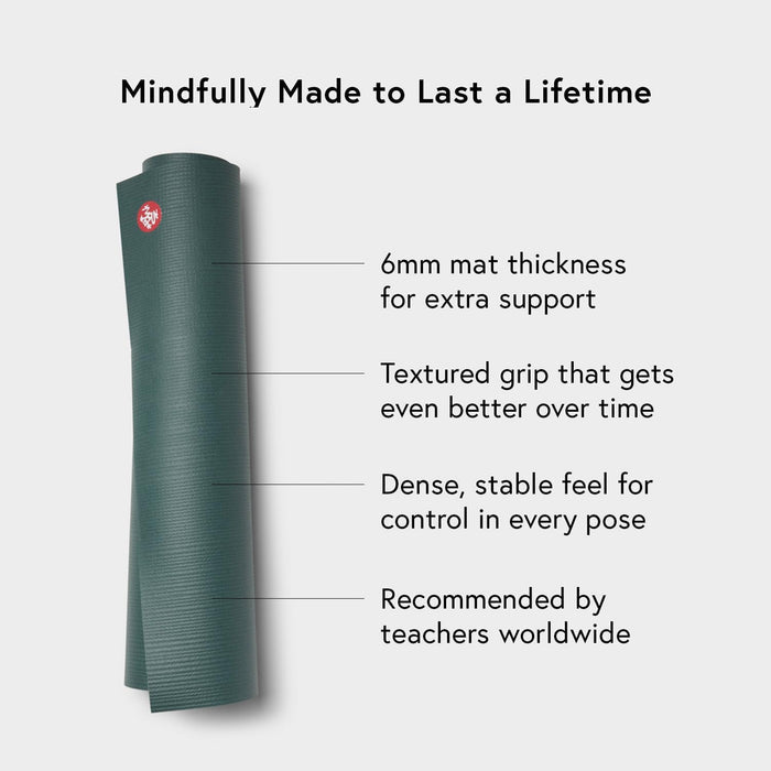 Manduka PRO Yoga And Pilates Mat 71in Black Sage