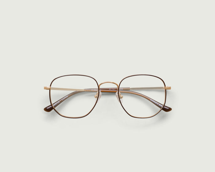 Coffee::Marcel Eyeglasses square brown metal top
