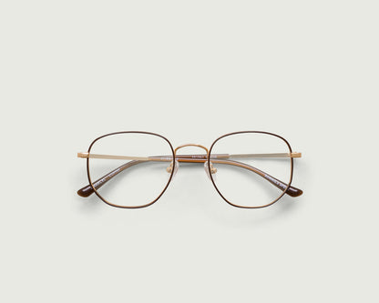 Coffee::Marcel Eyeglasses square brown metal top