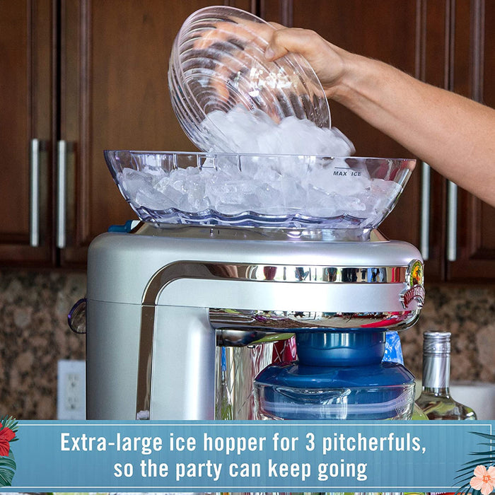 MARGARITAVILLE Key West Frozen Concoction Maker with Easy Pour Jar and XL Ice Reservoir - Factory serviced with Home Essentials warranty - DM1900