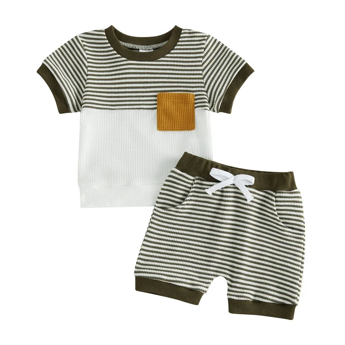 MARLO Striped Waffle Knit Outfit
