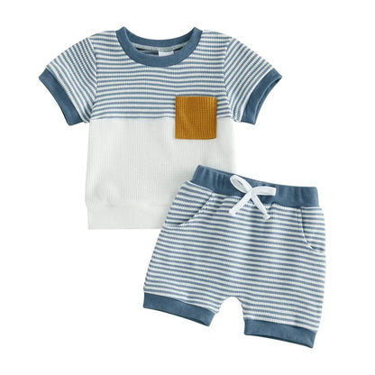 MARLO Striped Waffle Knit Outfit